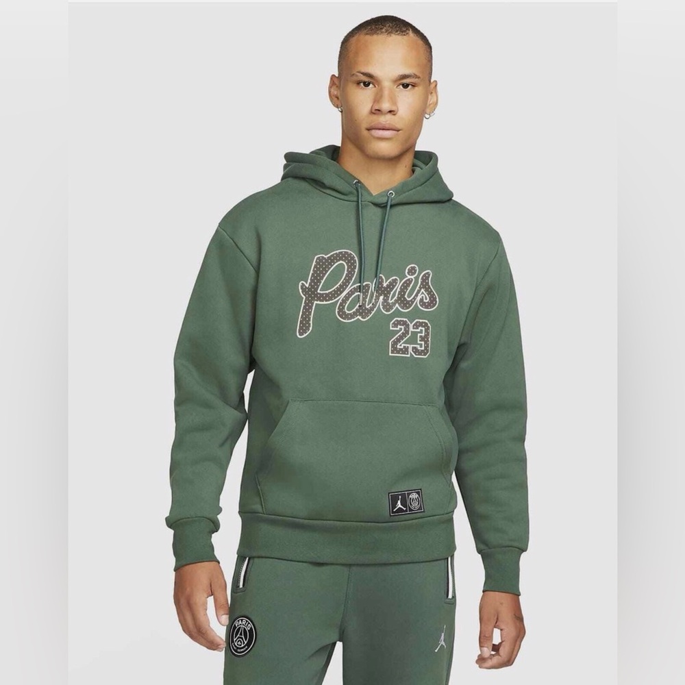 Jordan Paris Saint German PSG Olive Green Hoodie Collab Small